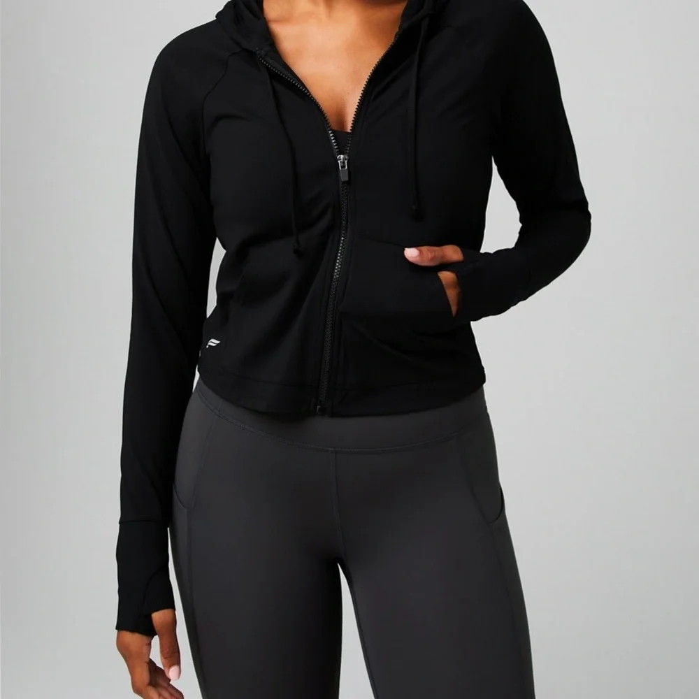 Fabletics Oasis Zip-Up Crop Hoodie - Picture 2 of 5